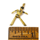 Antique STORYBOOK 'TOY SOLDIER' CHARM for Bracelet ARTICULATED LIMBS Gold-Gilded