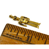 Antique STORYBOOK 'TOY SOLDIER' CHARM for Bracelet ARTICULATED LIMBS Gold-Gilded