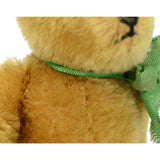 Vintage MOHAIR TEDDY BEAR 7" w/ Green Ribbon Bow NO ID'S 5-Way Jointed! STEIFF?