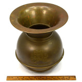 Vintage WELLS FARGO & CO. SPITTOON 10" Brass/Copper OVERLAND STAGE Great Patina!