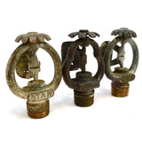 Vintage UPRIGHT SPRINKLER HEAD Lot of 3 Different Brass Heads 2-STAR & 1-HODGMAN