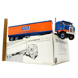 Excellent FIRST GEAR "1953 KENWORTH 'BULL-NOSE' COE TRACTOR" 1:34 Diecast 'GULF'