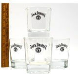 Excellent! JACK DANIELS Old No. 7 WHISKEY TUMBLER Set of 4 GLASS TUMBLERS, 3.5"T