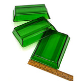 Vintage EMERALD GREEN GLASS Film Photography DEVELOPING TRAYS Lot of 3 VERY RARE