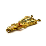 Antique VICTORIAN 'MOTHER-LADY-GIRL' CHARM for Bracelet ARTICULATED Gold-Gilded