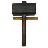 Antique WOODEN MALLET Solid Hardwood PRIMITIVE WOOD HAMMER Insanely Rich Patina!