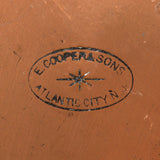 Antique TINNED COPPER SKILLET Frying Pan SIGNED "E COOPER & SONS" Atlantic City
