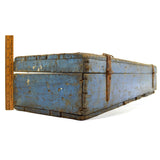 Antique HOMEMADE SAW TOOL BOX No. 468 Blue w/ CORBIN CABINET CO. PADLOCK Patina!
