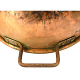 Antique COPPER 24" APPLE BUTTER KETTLE Pot/Cauldron w/ CAST IRON HANDLES Patina!