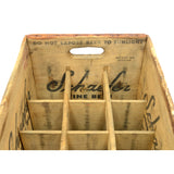 Vintage SCHAEFER "BEER AT ITS BEST" CRATE General Box c.1942 w/ 12 DIVIDED SLOTS