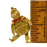 Antique FAIRYTALE 'HUMPTY DUMPTY' CHARM for Bracelet ARTICULATED LIMBS Gold-Gilt
