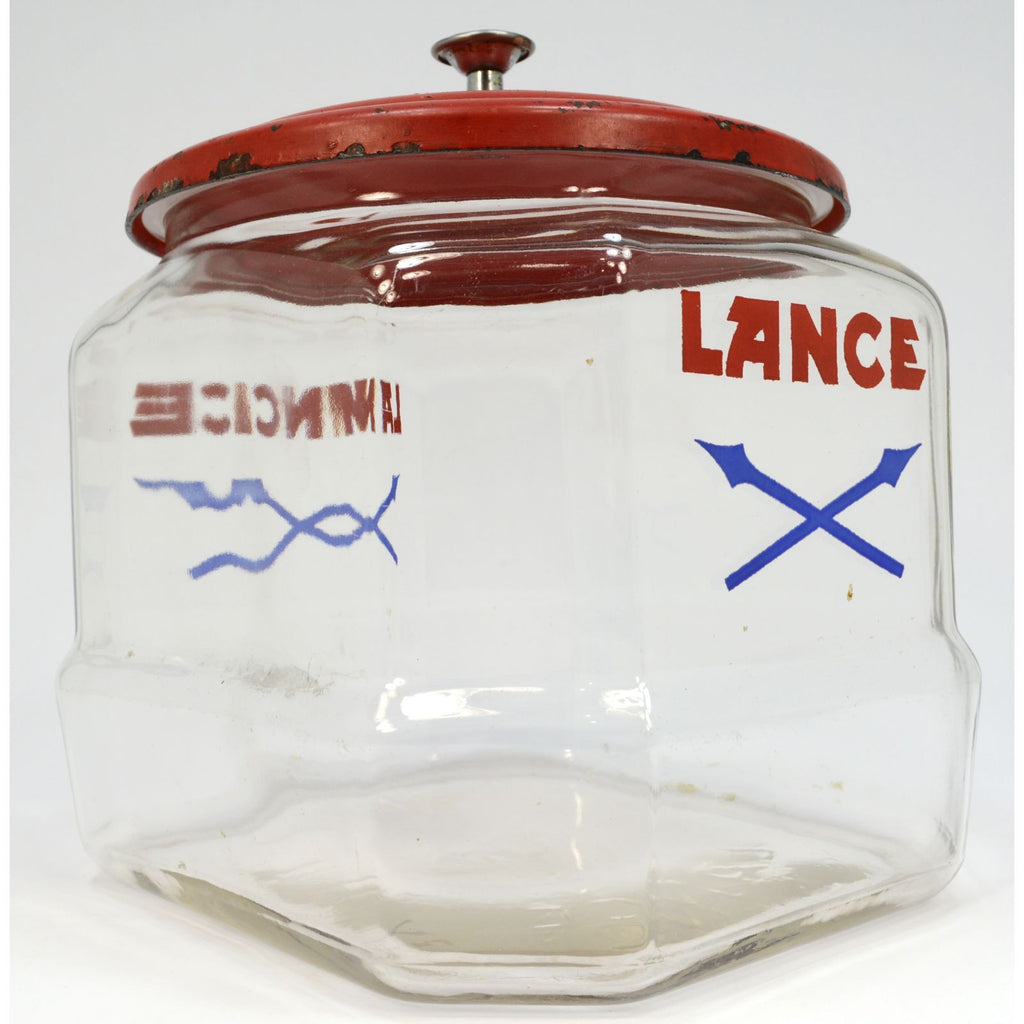 Vintage "LANCE" CRACKER/COOKIE JAR 8" Counter STORE DISPLAY Original M