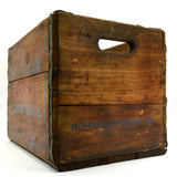 Vintage HOFFMAN BEVERAGE CO. BEER CRATE Wood Box "QUALITY BEVERAGES" Newark, NJ