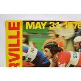Vintage CYCLING EPHEMERA Souvenir Poster TOUR OF SOMERVILLE NJ 22x28 Jaycee 1976