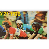 Vintage CYCLING EPHEMERA Souvenir Poster TOUR OF SOMERVILLE NJ 22x28 Jaycee 1976
