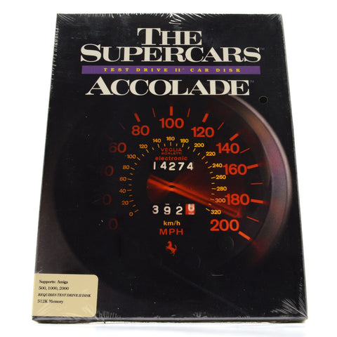 New/Sealed! AMIGA 500/1000/2000 Game "THE SUPERCARS" Test Drive II ACCOLADE 1989