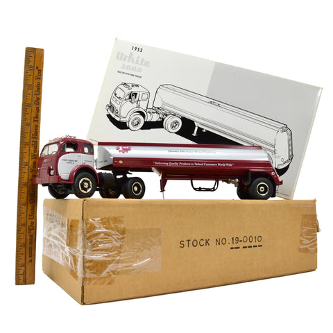 Excellent! FIRST GEAR "1953 'WHITE 3000' TRACTOR WITH TRAILER" 1st Diecast 1:34