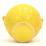Antique WELLER POTTERY BALL VASE/URN 6.25" Nub Handles YELLOW MOTTLED GLAZE Rare