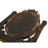 Antique HARDWOOD DRESSER/VANITY MIRROR 11"x15" Beveled Oval SALVAGED c.19th/20th