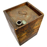 Vintage QUAKER STATE "AERO" OIL CAN 5-Gallon + ORIG. WOODEN CRATE Wood Box RARE!