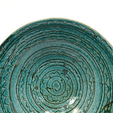 Ancient ISLAMIC WHEEL-THROWN GLAZED POTTERY BOWL Persian? TURQUOISE c.12th-17th