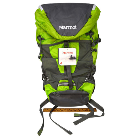 New MARMOT "KOMPRESSOR SUMMIT" HIKING BAG #25470 Backpack/DAYPACK Lime Green HTF!
