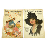 Antique THE PEOPLE'S HOME JOURNAL MAGAZINES Lot; 18 Back-Issues 1909-18 OLD ADS!