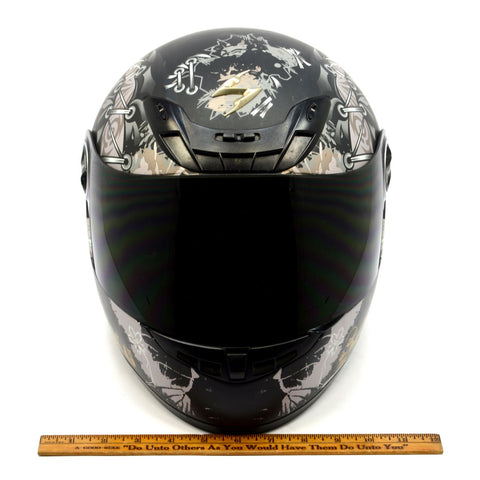 Briefly Used SCORPION MOTORCYCLE HELMET No. EXO-400 Full-Face w/ BAG Size: SMALL