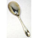 Antique ERCUIS SILVER-PLATE FLATWARE French OVAL SERVING SPOON Wave Pattern