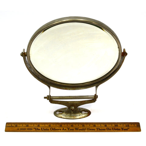 Vintage WALL-MOUNTED SHAVING / VANITY MIRROR Adjustable ROTATES, SPINS & TILTS!!