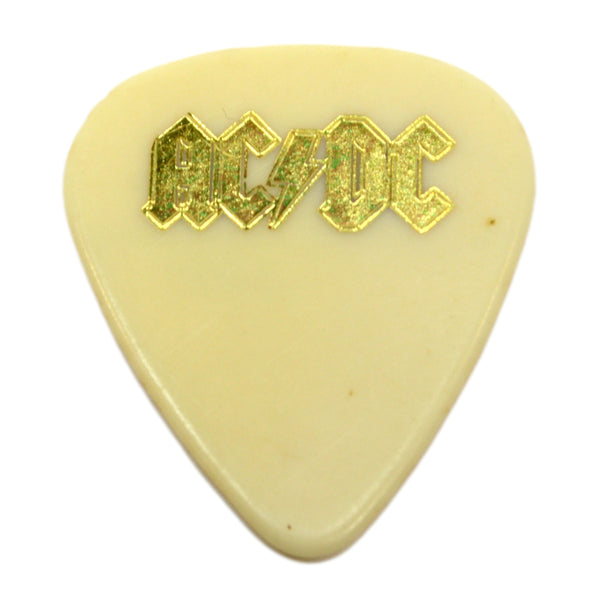 Original AC/DC TOUR GUITAR PICK Off-White & Gold CLIFF WILLIAMS Razor ...