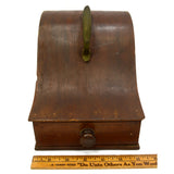 Antique FRATERNAL BALLOT BOX Wood & Brass SECRET VOTE Freemasons CURVED TOP Neat