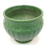 Antique ZANESVILLE POTTERY MATTE GREEN JARDINIERE 7" Arts & Crafts PLANTER BOWL