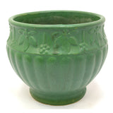 Antique ZANESVILLE POTTERY MATTE GREEN JARDINIERE 7" Arts & Crafts PLANTER BOWL