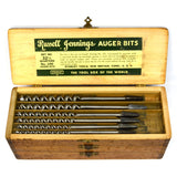 Vintage RUSSELL JENNINGS AUGER BITS No. 100 Set 32 1/2 Quarters in ORIGINAL BOX!
