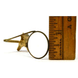 Vintage BAUSCH & LOMB CLIP-ON LOUPE Gold Filled or Brass? 33X MAGNIFYING GLASS