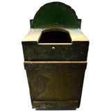 Vintage HOMEMADE DOG HOUSE Wood w/ TIN ROOF! Superb OLD GREEN PAINT & PATINA!!