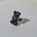 Sterling Silver Ring with Turquoise Stones Size 5.5