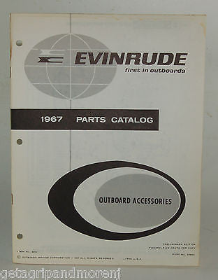 1967 EVINRUDE Parts Catalog Outboard Accessories
