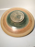 Weller Pottery Glendale Bowl Embossed With Birds And Waves, Stamped Weller Mark