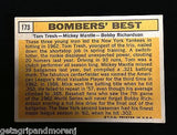 Bomber's Best 1963 Topps # 172 Tommy Tresh, Mickey Mantle, Bobby Richardson