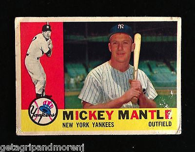 Topps 1960 Mickey Mantle #350 Hall of Fame Yankees Baseball Card