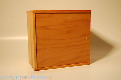 Wood Wooden BOX Handmade Finger Joint Construction Trinket Storage Vintage