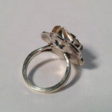 Sterling Silver Pretty Rose Flower Ring - Size 5