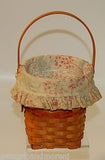 Longaberger 2001 Mother's Day Vintage Blossoms Basket w/ Insert LOOKS GREAT!!!!