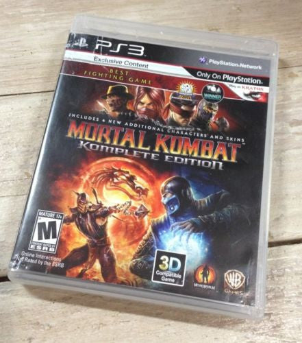 MORTAL KOMBAT KOMPLETE EDITION  - Sony Playstation 3 Game!