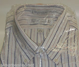 Dress Shirt Editions by Van Heusen Men 17 34/35 White w/ Blue Stripes !!NEW!!