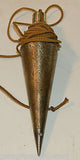 Solid Brass Plumb Bob With Steel Tip and Case