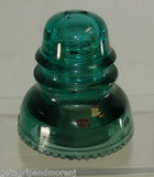 Hemingray 40 Insulator Antique Blue Green Glass Made in U.S.A.