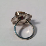 Sterling Silver Pretty Rose Flower Ring - Size 5